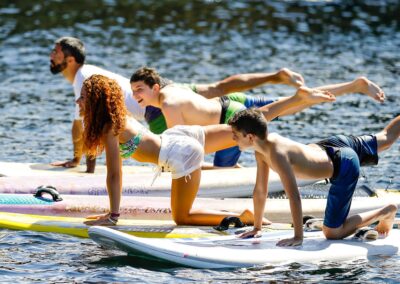 activité yoga paddle en groupe