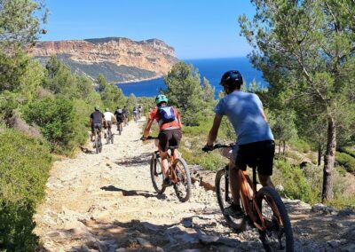 VTT en plein nature vue mer
